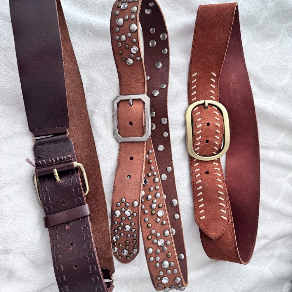 Lucky Brown and Tan Leather Belt Collection